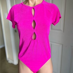NWT Wild Fable Cutout Bodysuit Vibrant Pink